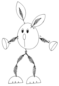 Eggs-citing, Rabbit Assembly, Illustration