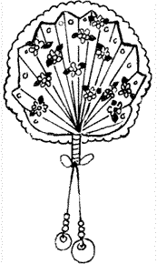 Plum Blossom Fan Illustration
